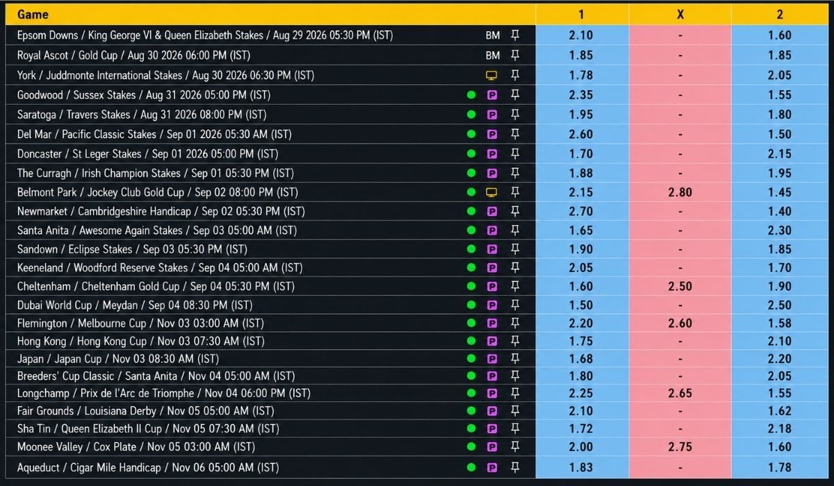 Lotus365 Horse Racing Betting